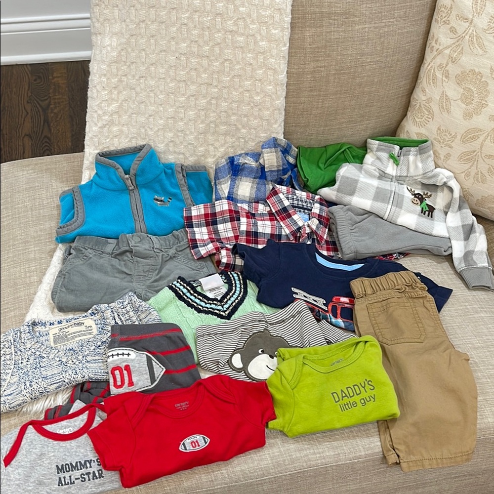 Carter's Kids Clothing Set - Blue, Red, Green, Gray, Tan